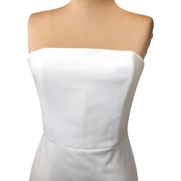 ALICE + OLIVIA "Sia" Asymmetrical Strapless Cocktail Dress - Picture 4 of 11